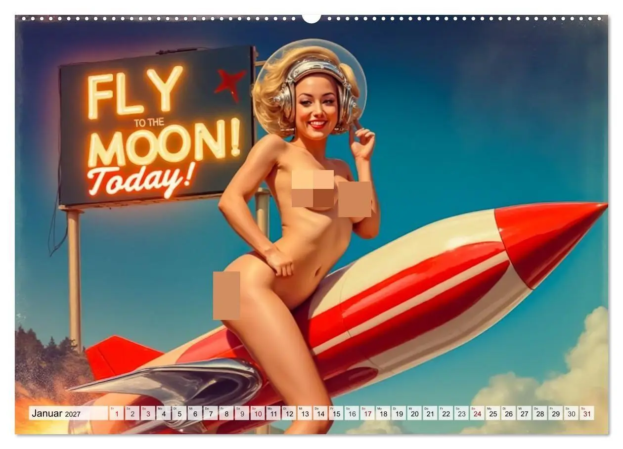 Bild: 9783516834130 | Atomic Beauties - The Retro Future Calendar (Wandkalender 2027 DIN...