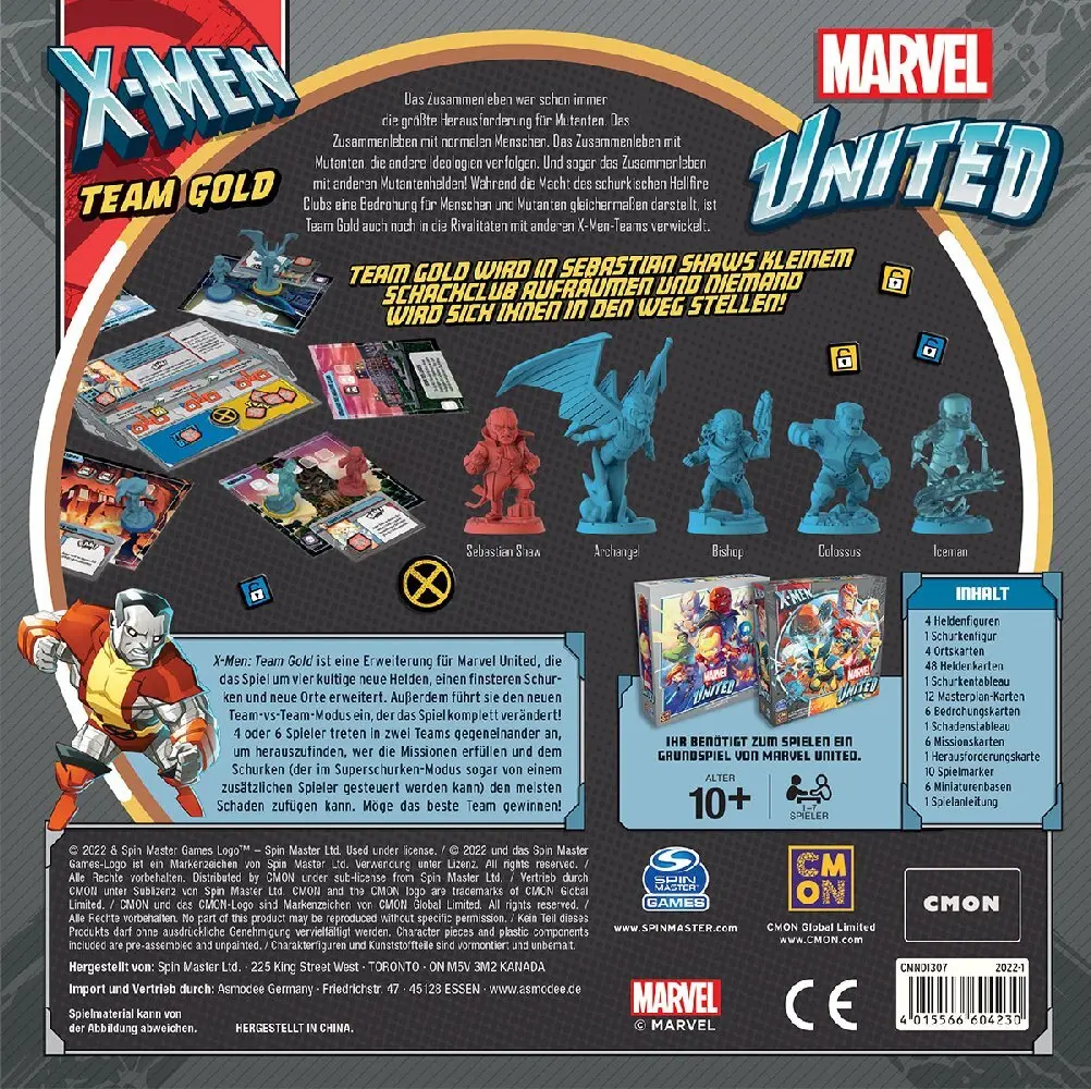 Bild: 4015566604230 | Marvel United X-Men - Team Gold | Andrea Chiarvesio (u. a.) | Spiel