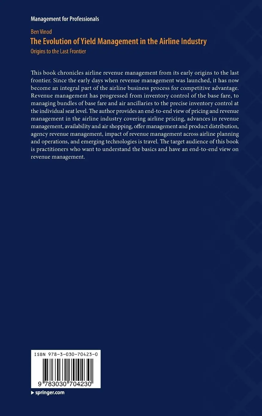 Rückseite: 9783030704230 | The Evolution of Yield Management in the Airline Industry | Ben Vinod
