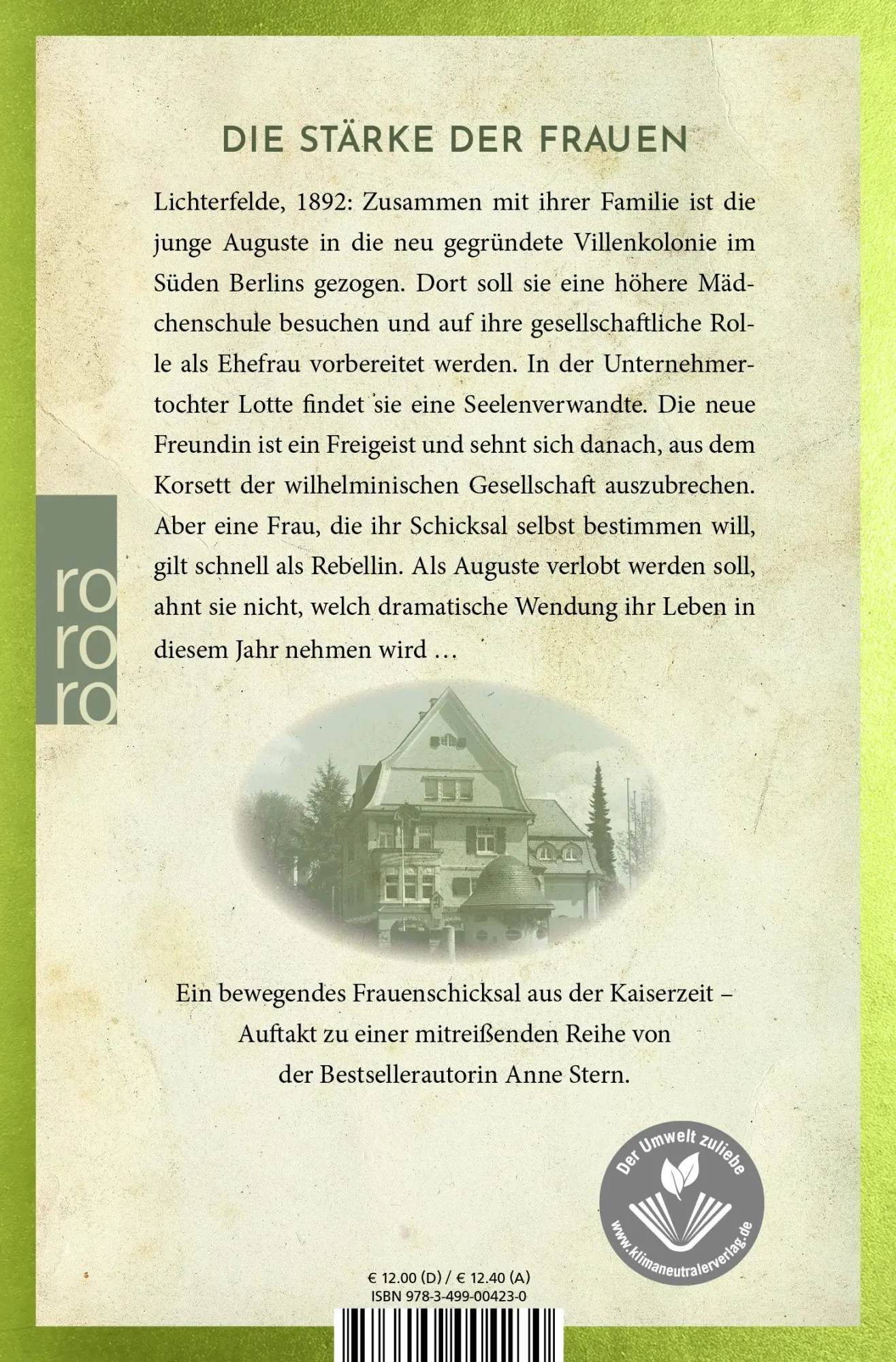 Rückseite: 9783499004230 | Die Frauen vom Karlsplatz: Auguste | Anne Stern | Taschenbuch | 352 S.