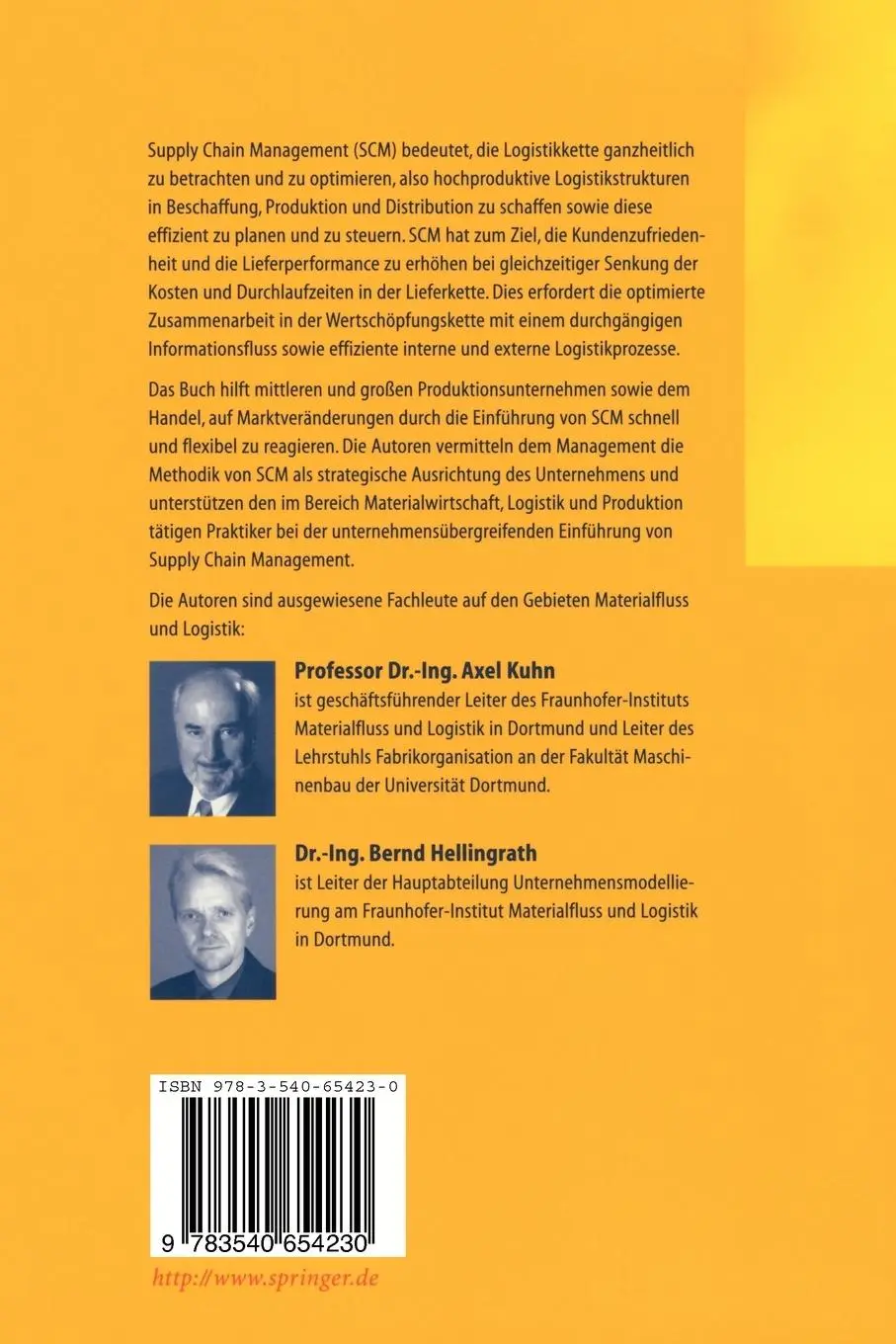Rückseite: 9783540654230 | Supply Chain Management | Axel Kuhn (u. a.) | Taschenbuch | ix | 2002