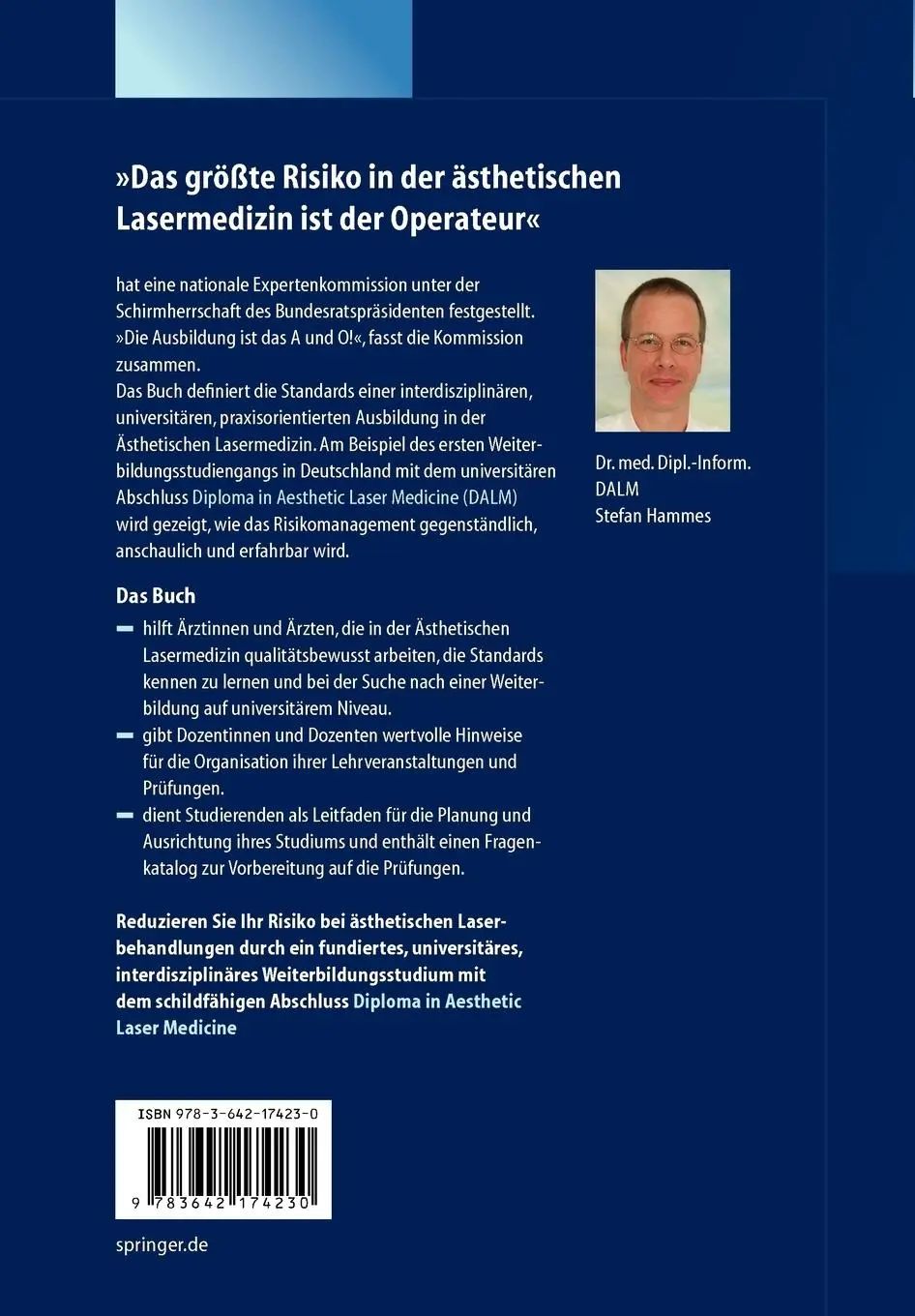 Rückseite: 9783642174230 | Qualitätssicherung in der Ästhetischen Medizin durch universitäre...