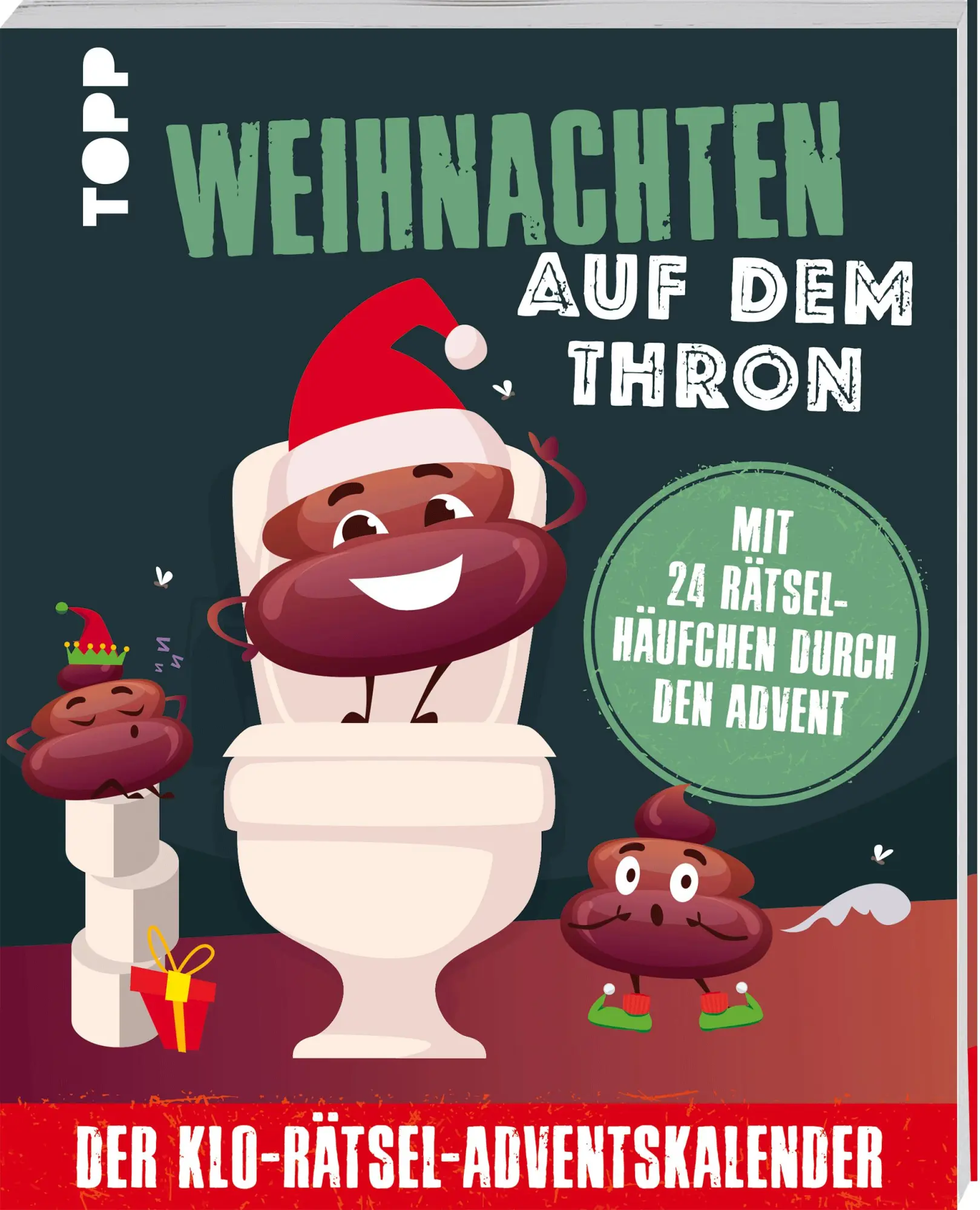 Cover: 9783735854230 | Weihnachten auf dem Thron: Der Klo-Rätsel-Adventskalender. Mit 24...