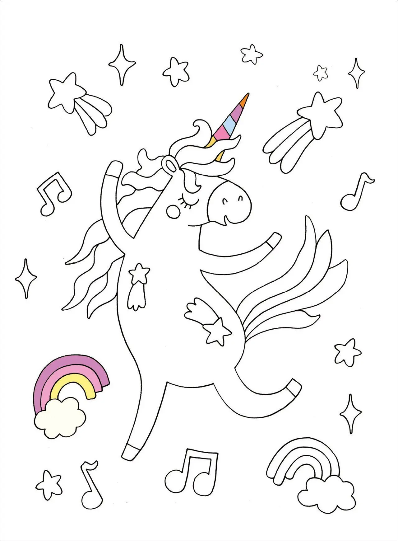 Bild: 9783743224230 | Meine Einhorn-Welt - Malblock | Taschenbuch | Meine Einhorn-Welt