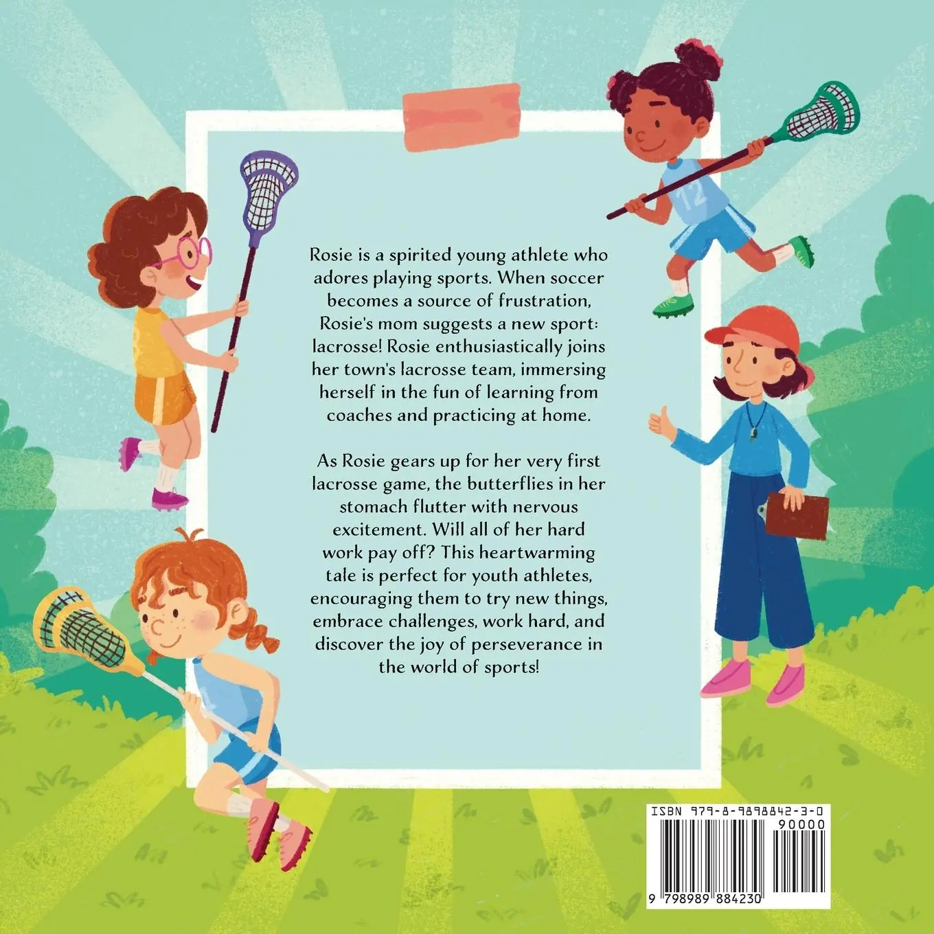 Rückseite: 9798989884230 | A New Sport | Rosie's Lacrosse Story | Rachel Mullooly | Taschenbuch
