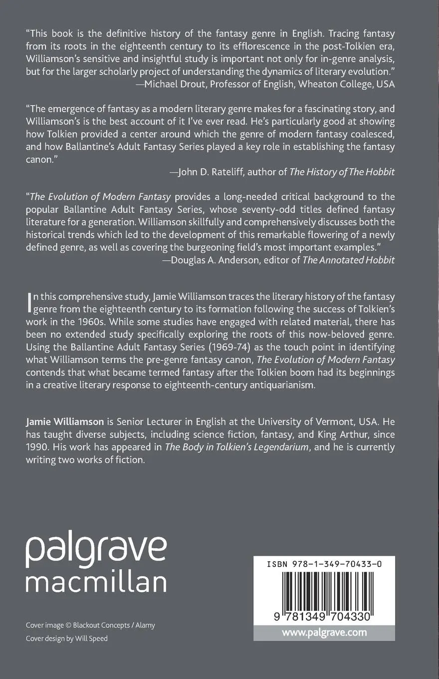 Rückseite: 9781349704330 | The Evolution of Modern Fantasy | Jamie Williamson | Taschenbuch | x