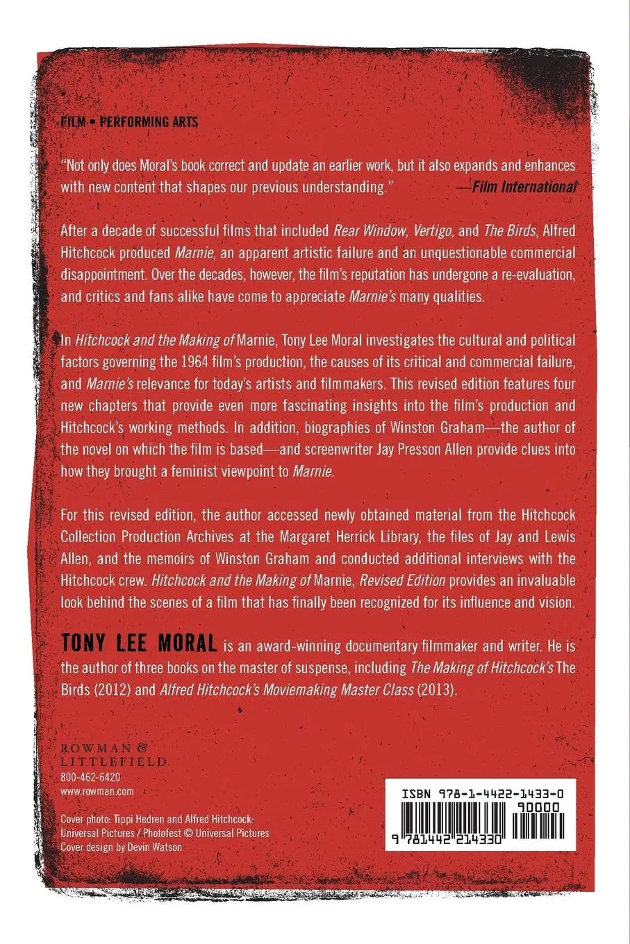 Rückseite: 9781442214330 | Hitchcock and the Making of Marnie | Tony Lee Moral | Taschenbuch