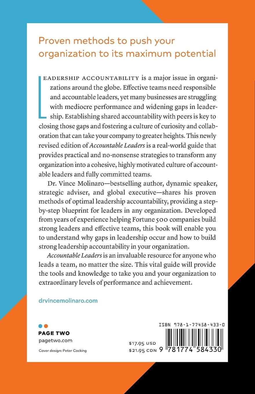 Rückseite: 9781774584330 | Accountable Leaders | Vince Molinaro | Taschenbuch | Englisch | 2023