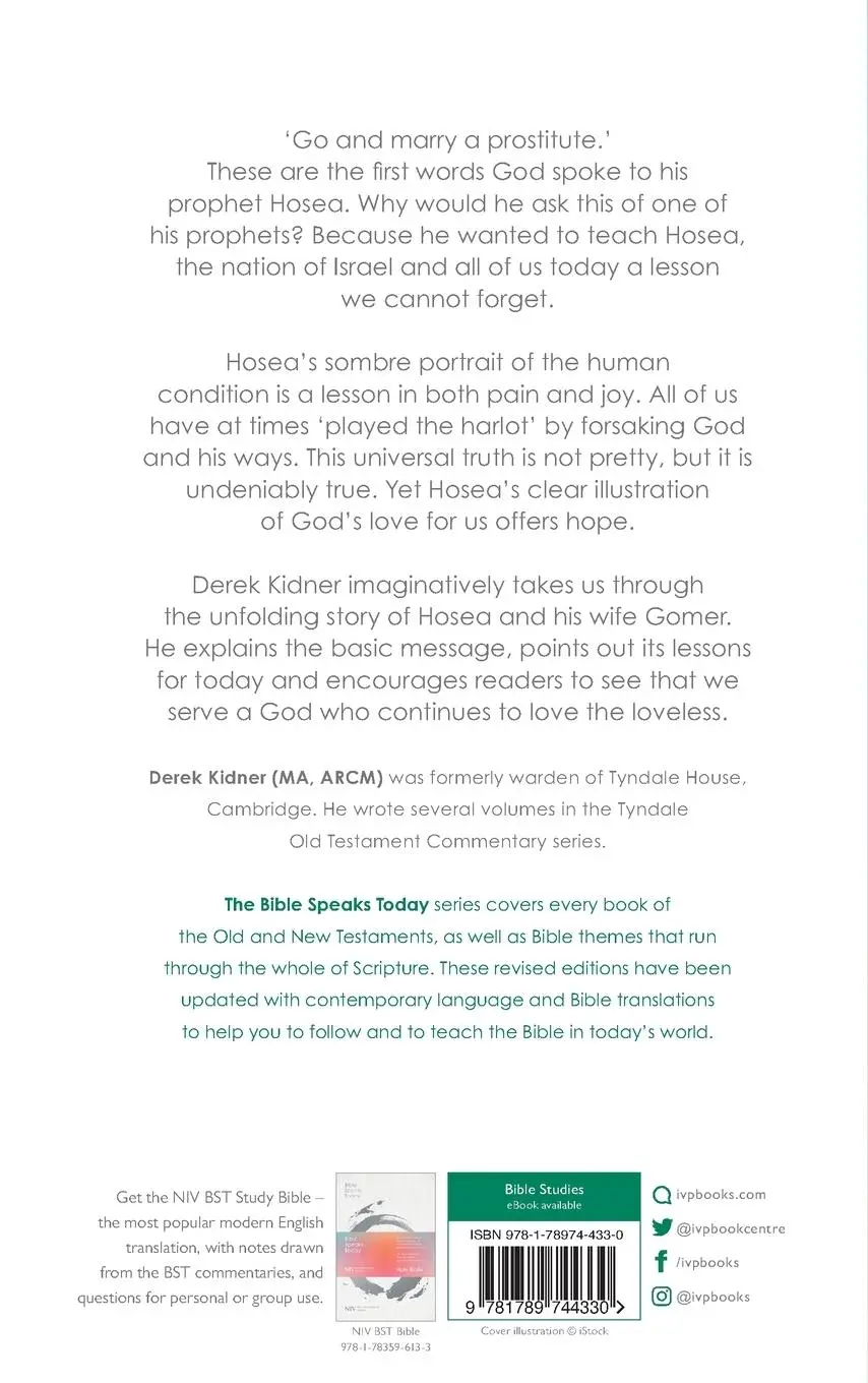 Rückseite: 9781789744330 | The Message of Hosea | Love To The Loveless | Derek Kidner | Buch