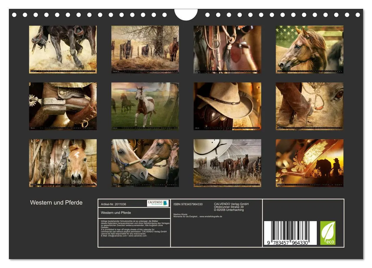 Bild: 9783457964330 | Western und Pferde (Wandkalender 2026 DIN A4 quer), CALVENDO...