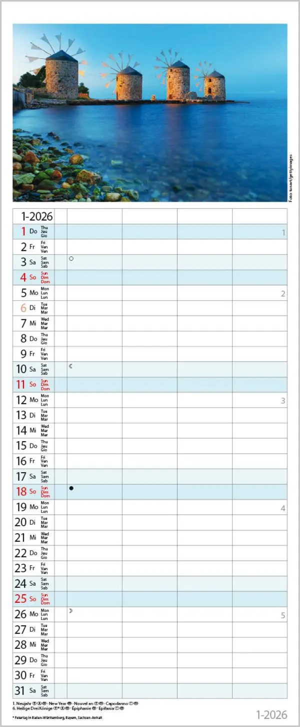 Bild: 9783731884330 | Familienplaner Maritim 2026 | Verlag Korsch | Kalender | Spiralbindung