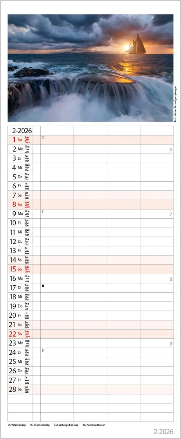 Bild: 9783731884330 | Familienplaner Maritim 2026 | Verlag Korsch | Kalender | Spiralbindung