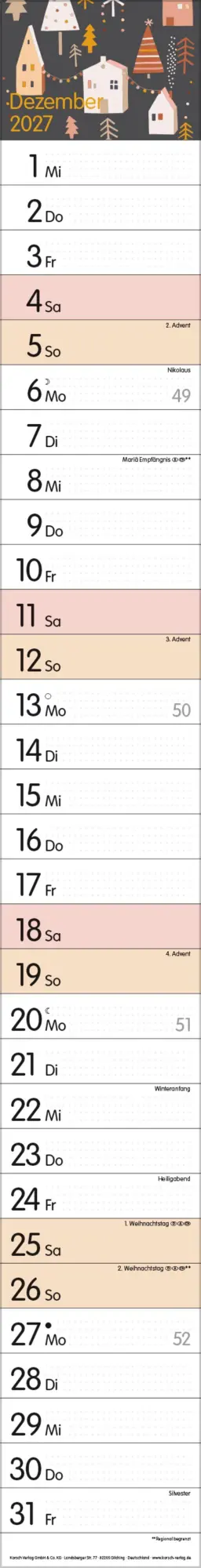 Bild: 9783819304330 | Streifenplaner Collect Moments 2027 | Verlag Korsch | Kalender | 12 S.