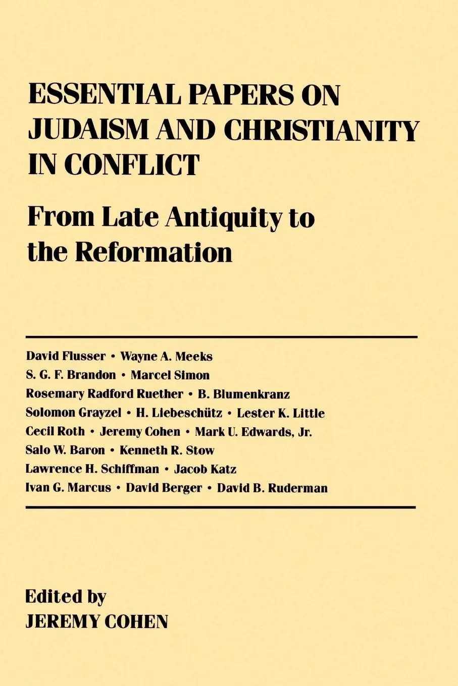 Cover: 9780814714430 | Essential Papers on Judaism and Christianity in Conflict | Cohen