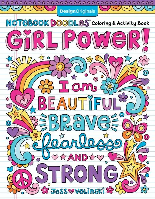 Cover: 9781497204430 | Notebook Doodles Girl Power! | Coloring &amp; Activity Book | Volinski