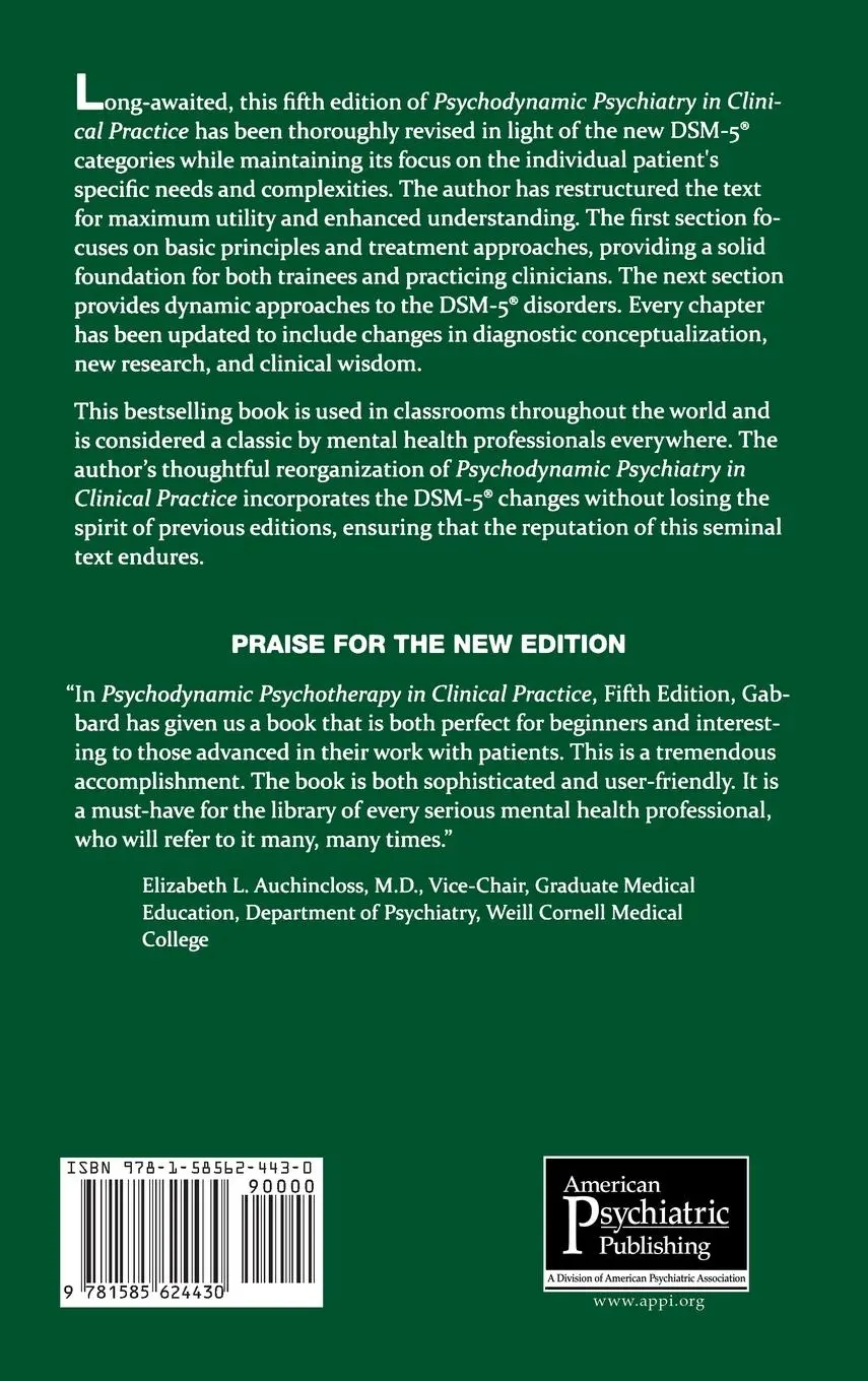 Rückseite: 9781585624430 | Psychodynamic Psychiatry in Clinical Practice | Glen O. Gabbard | Buch