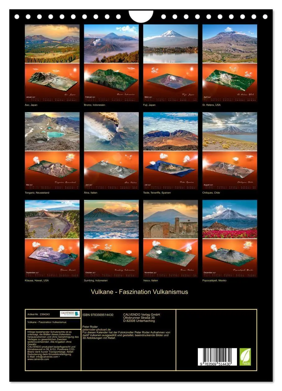 Bild: 9783569514430 | Vulkane - Faszination Vulkanismus (Wandkalender 2027 DIN A4 hoch),...