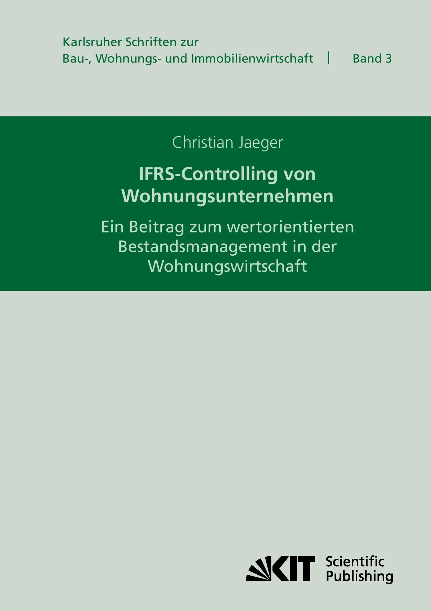 Cover: 9783866444430 | IFRS-Controlling von Wohnungsunternehmen : ein Beitrag zum...