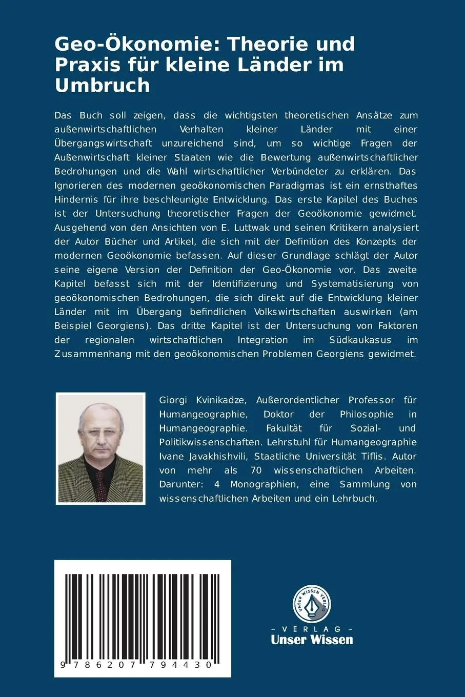 Rückseite: 9786207794430 | Geo-Ökonomie: Theorie und Praxis für kleine Länder im Umbruch | Buch