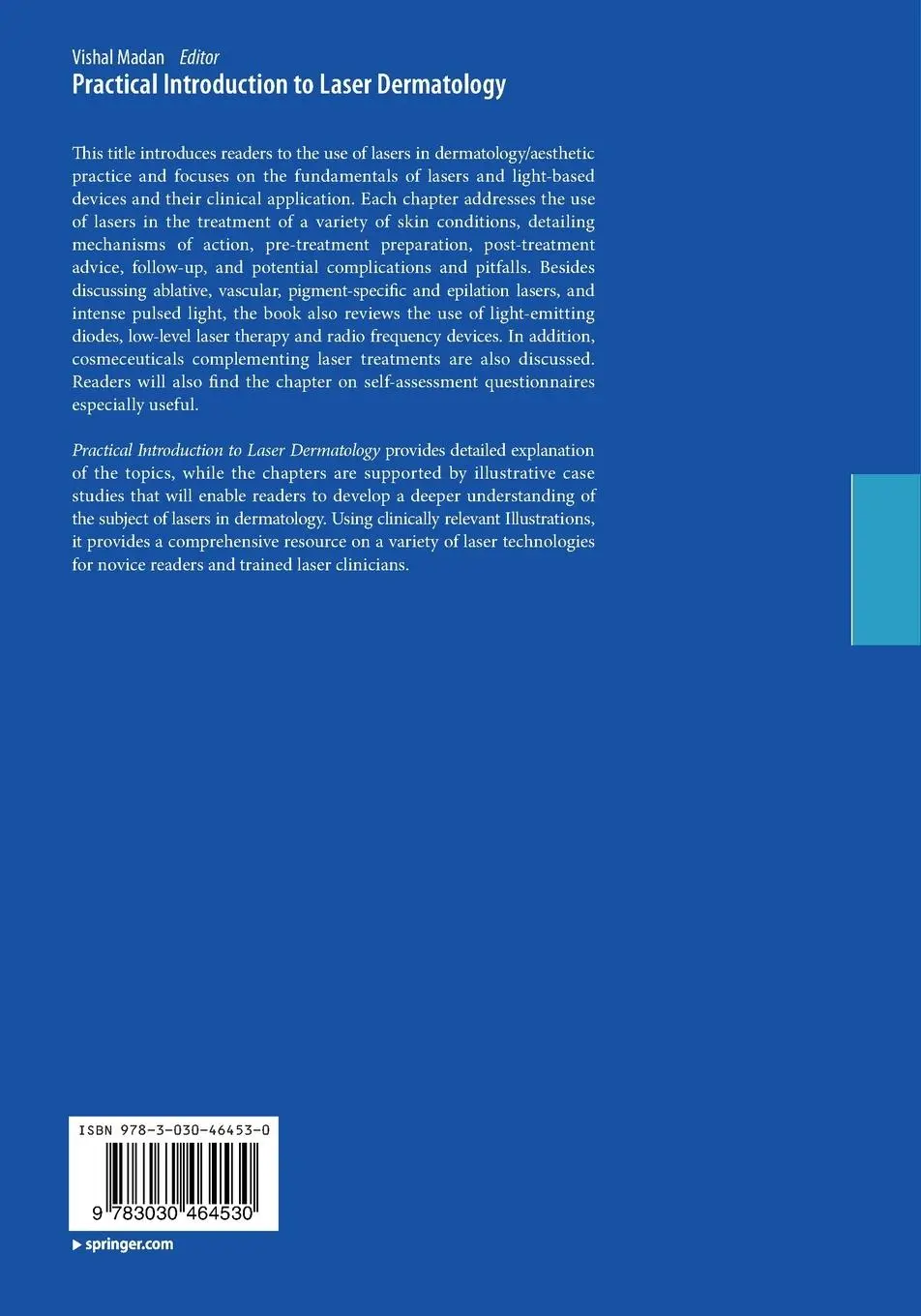 Rückseite: 9783030464530 | Practical Introduction to Laser Dermatology | Vishal Madan | Buch | v