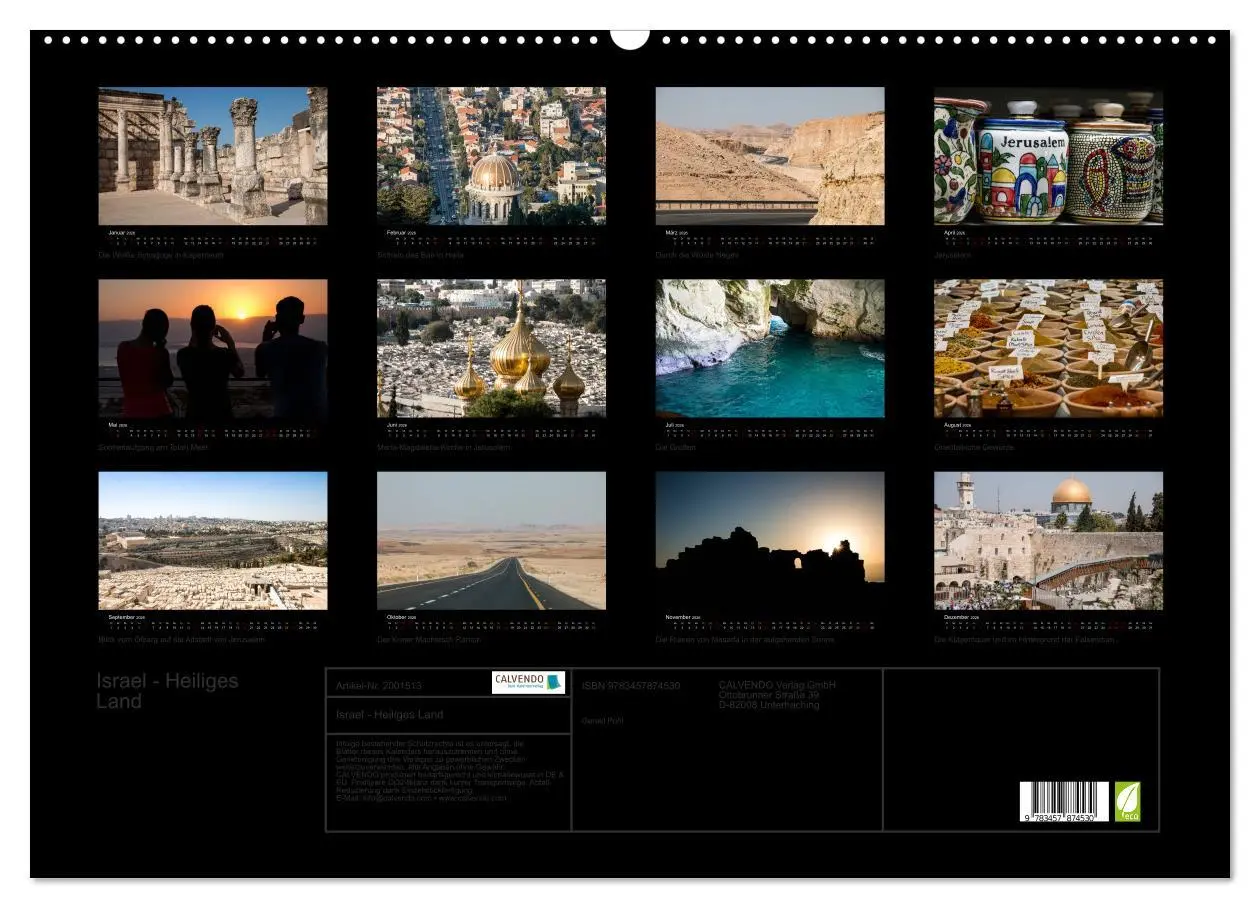 Bild: 9783457874530 | Israel - Heiliges Land (Wandkalender 2026 DIN A2 quer), CALVENDO...