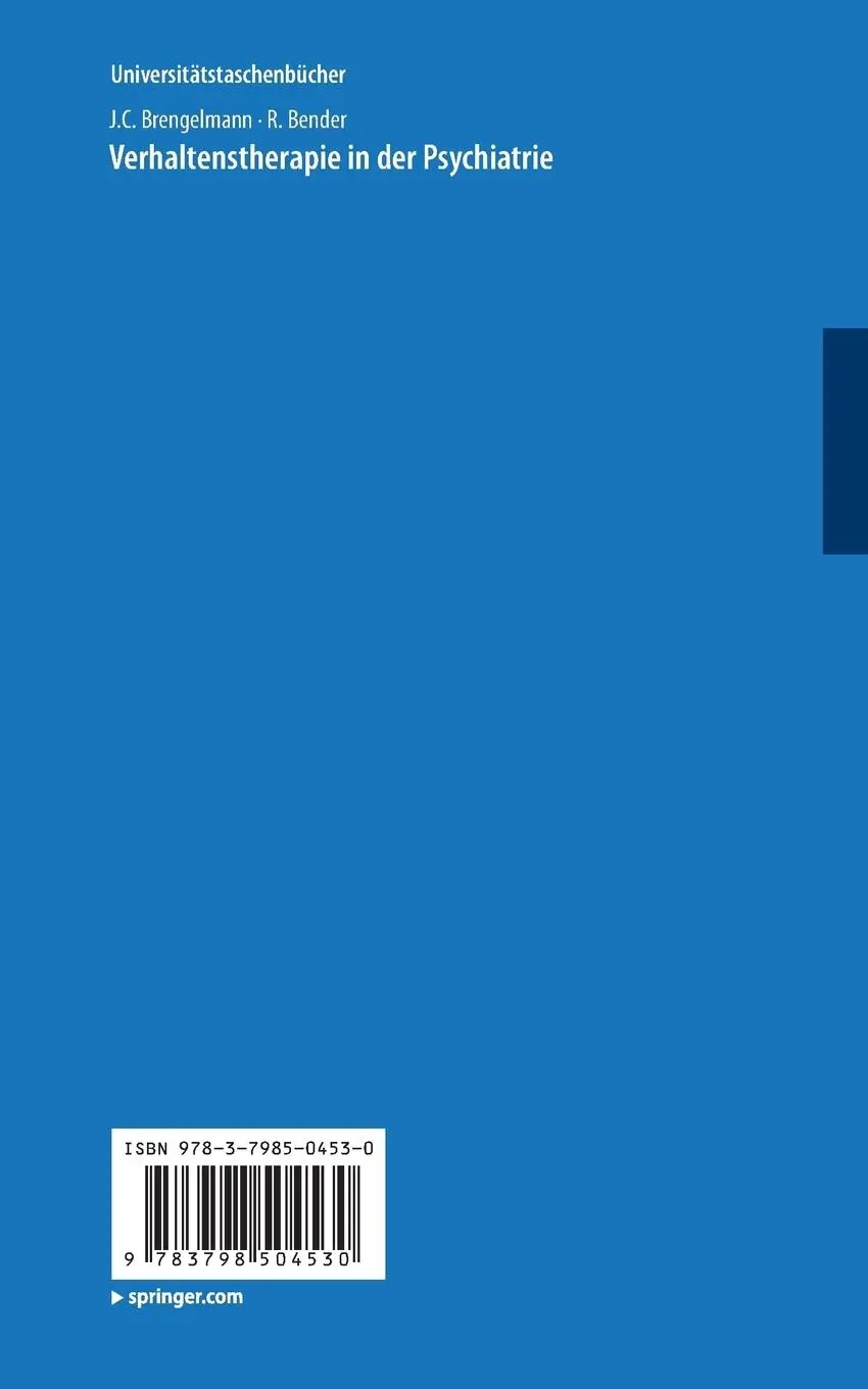 Rückseite: 9783798504530 | Verhaltenstherapie in der Psychiatrie | Association | Taschenbuch