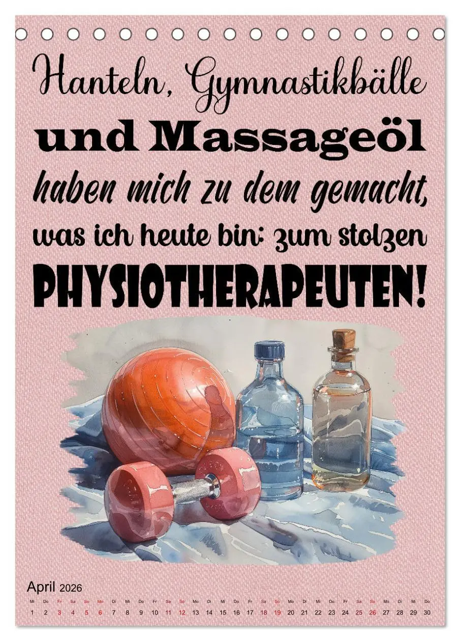 Bild: 9783516264630 | Physiosprüche (Tischkalender 2026 DIN A5 hoch), CALVENDO...