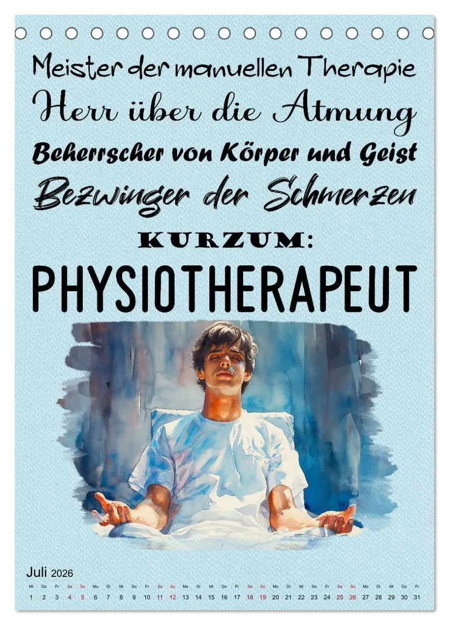 Bild: 9783516264630 | Physiosprüche (Tischkalender 2026 DIN A5 hoch), CALVENDO...