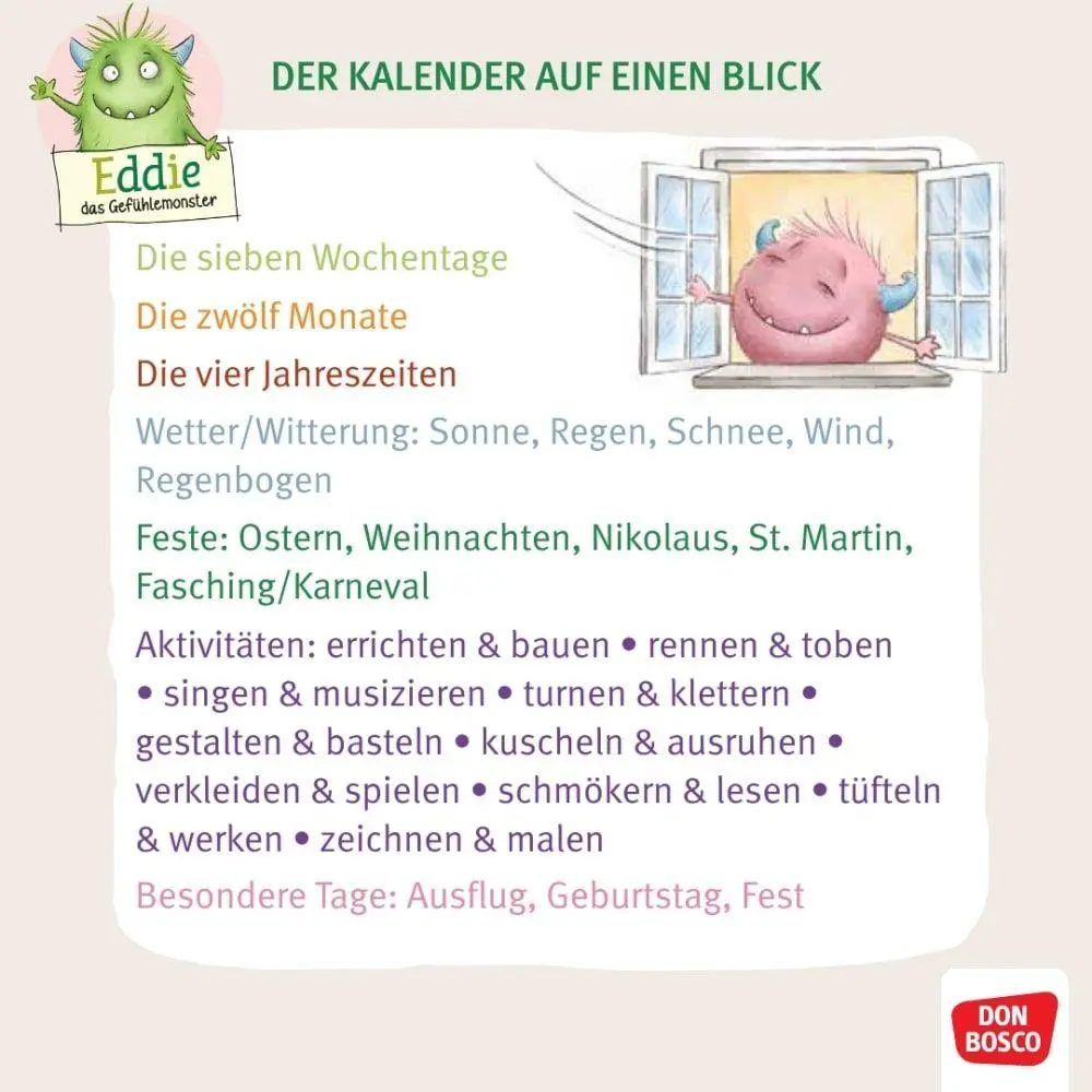 Bild: 4260694924730 | Unser Kita-Kalender mit Eddie und Ella | Medien | Box | 48 S. | 2026