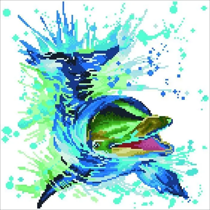 Bild: 4897073244730 | DIAMOND DOTZ - Diamond Painting Delfin Flipper | Kit (Bastelset)