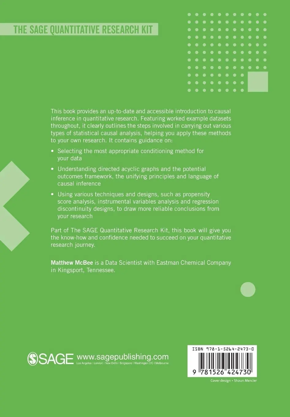 Rückseite: 9781526424730 | Statistical Approaches to Causal Analysis | Matthew McBee | Buch