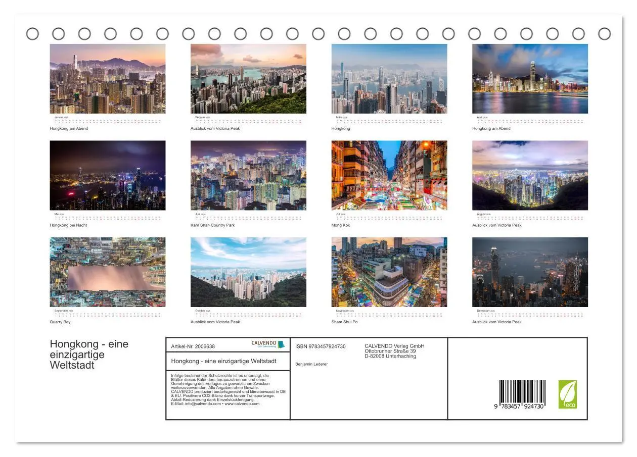 Bild: 9783457924730 | Hongkong - eine einzigartige Weltstadt (Tischkalender 2026 DIN A5...
