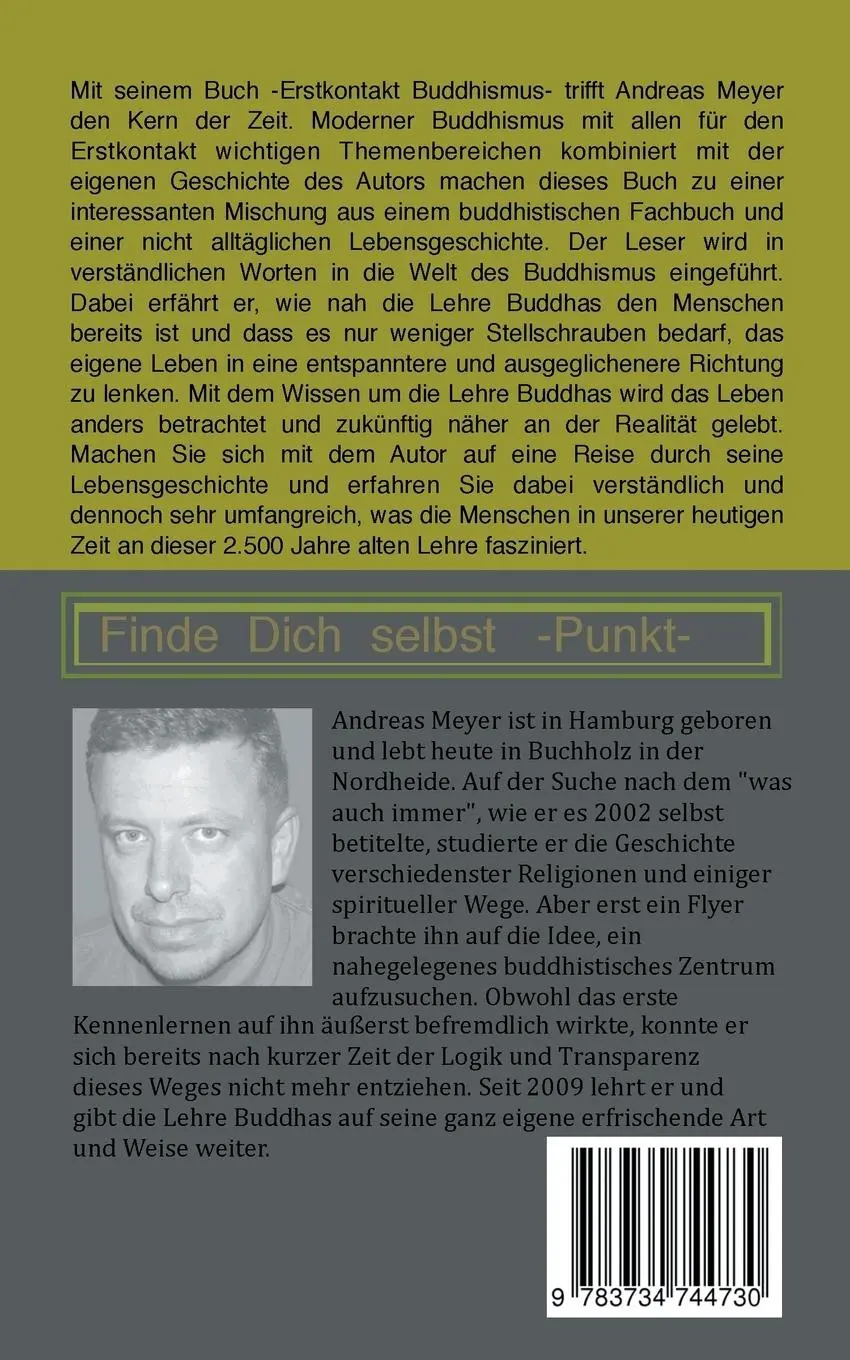 Rückseite: 9783734744730 | Erstkontakt Buddhismus | Finde Dich Selbst -Punkt- | Andreas Meyer