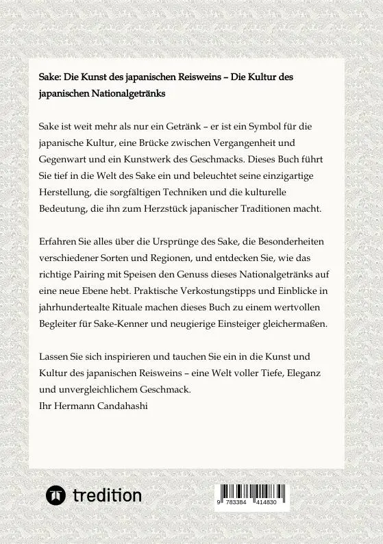 Rückseite: 9783384414830 | Sake: Die Kunst des japanischen Reisweins | Hermann Candahashi | Buch