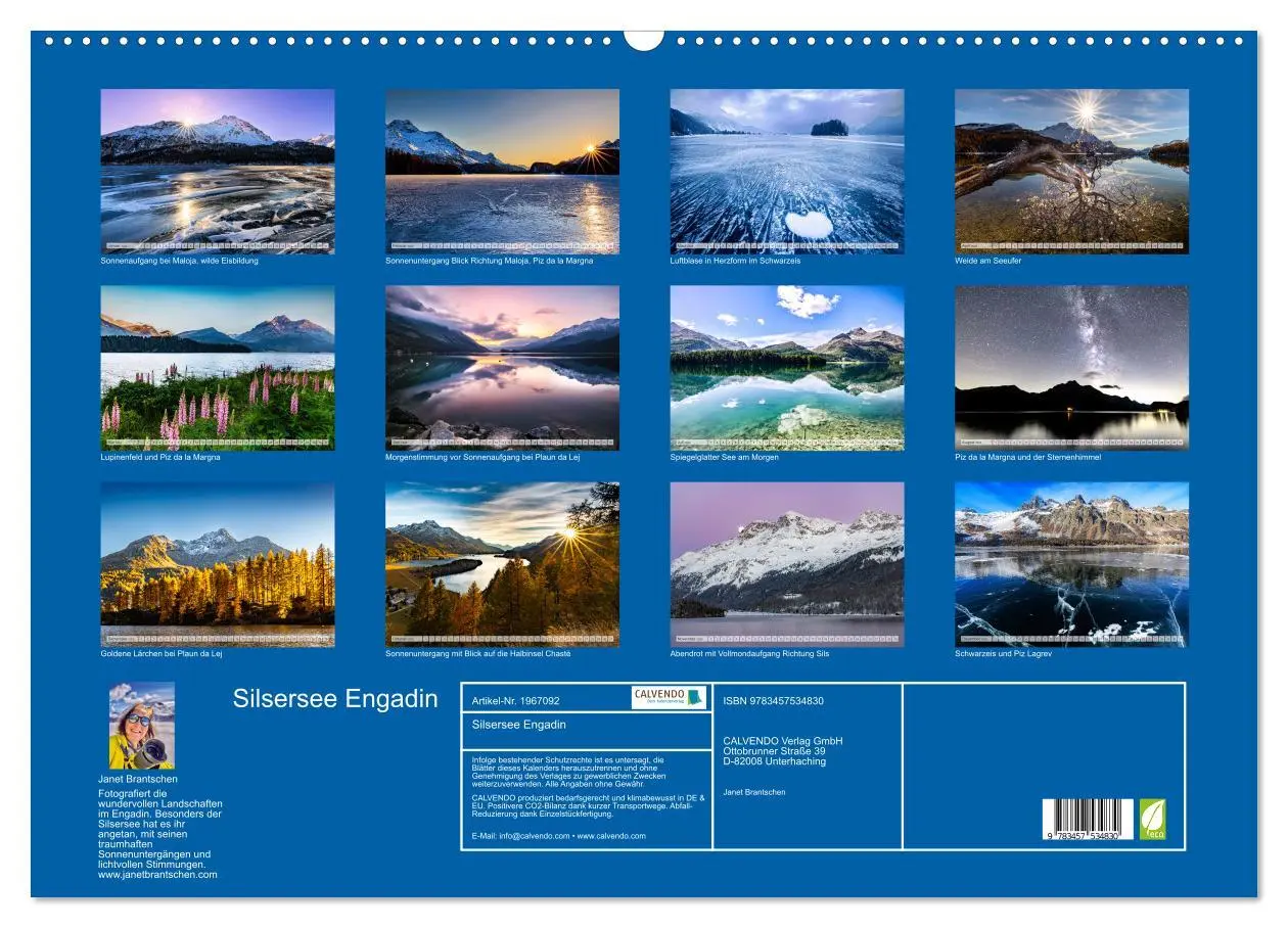 Bild: 9783457534830 | Silsersee Engadin (Wandkalender 2026 DIN A2 quer), CALVENDO...