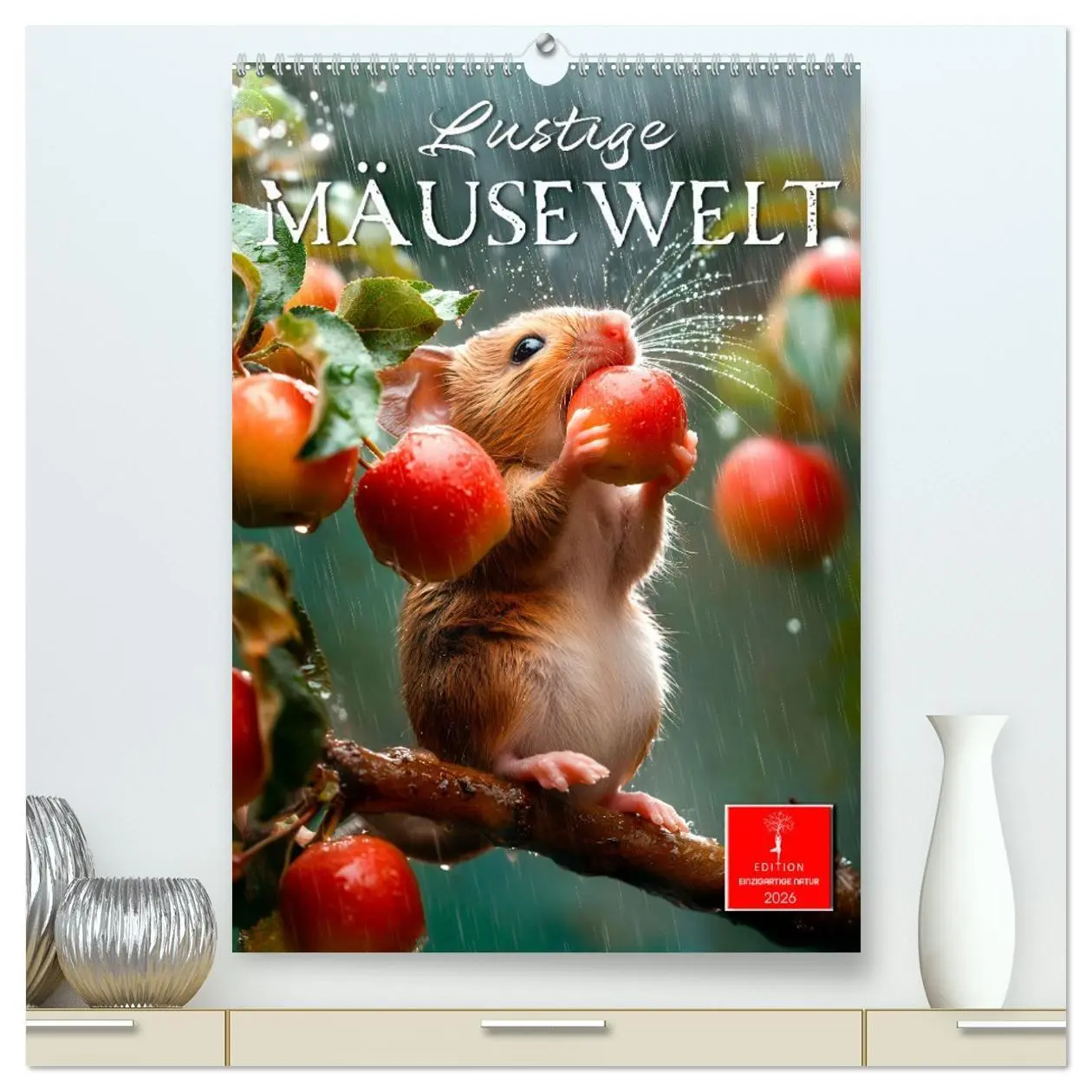 Cover: 9783516244830 | Lustige Mäusewelt (hochwertiger Premium Wandkalender 2026 DIN A2...