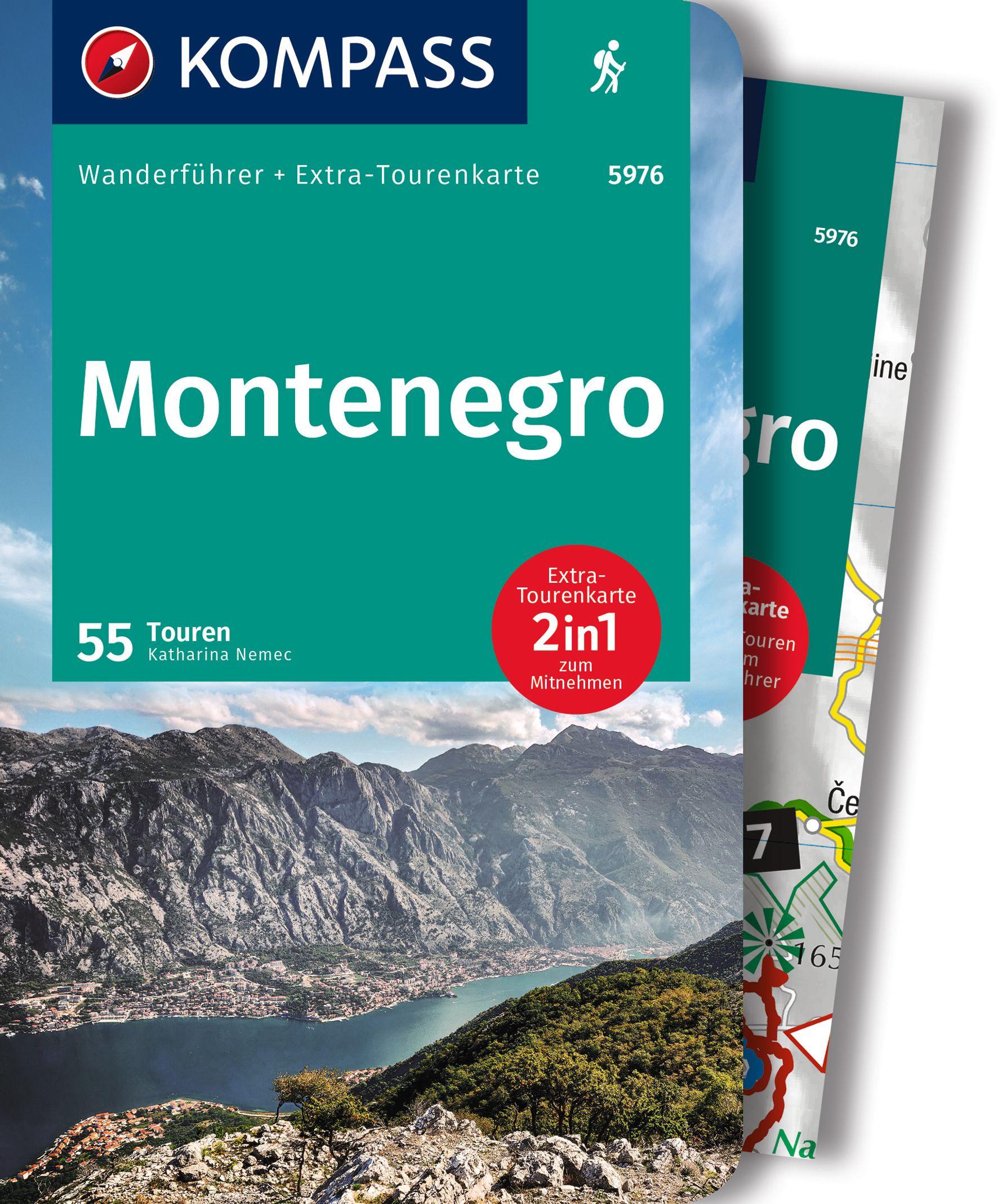 Cover: 9783991214830 | KOMPASS Wanderführer Montenegro, 55 Touren mit Extra-Tourenkarte