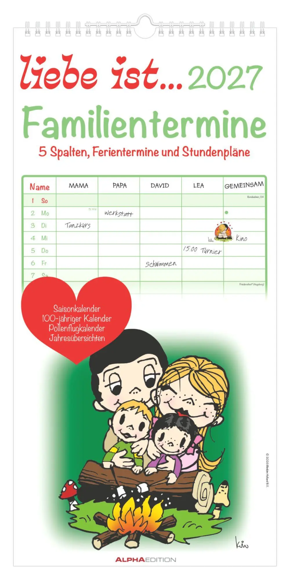 Cover: 4069095014930 | Liebe ist... Familientermine 2027 | Neumann Verlage GmbH &amp; Co KG