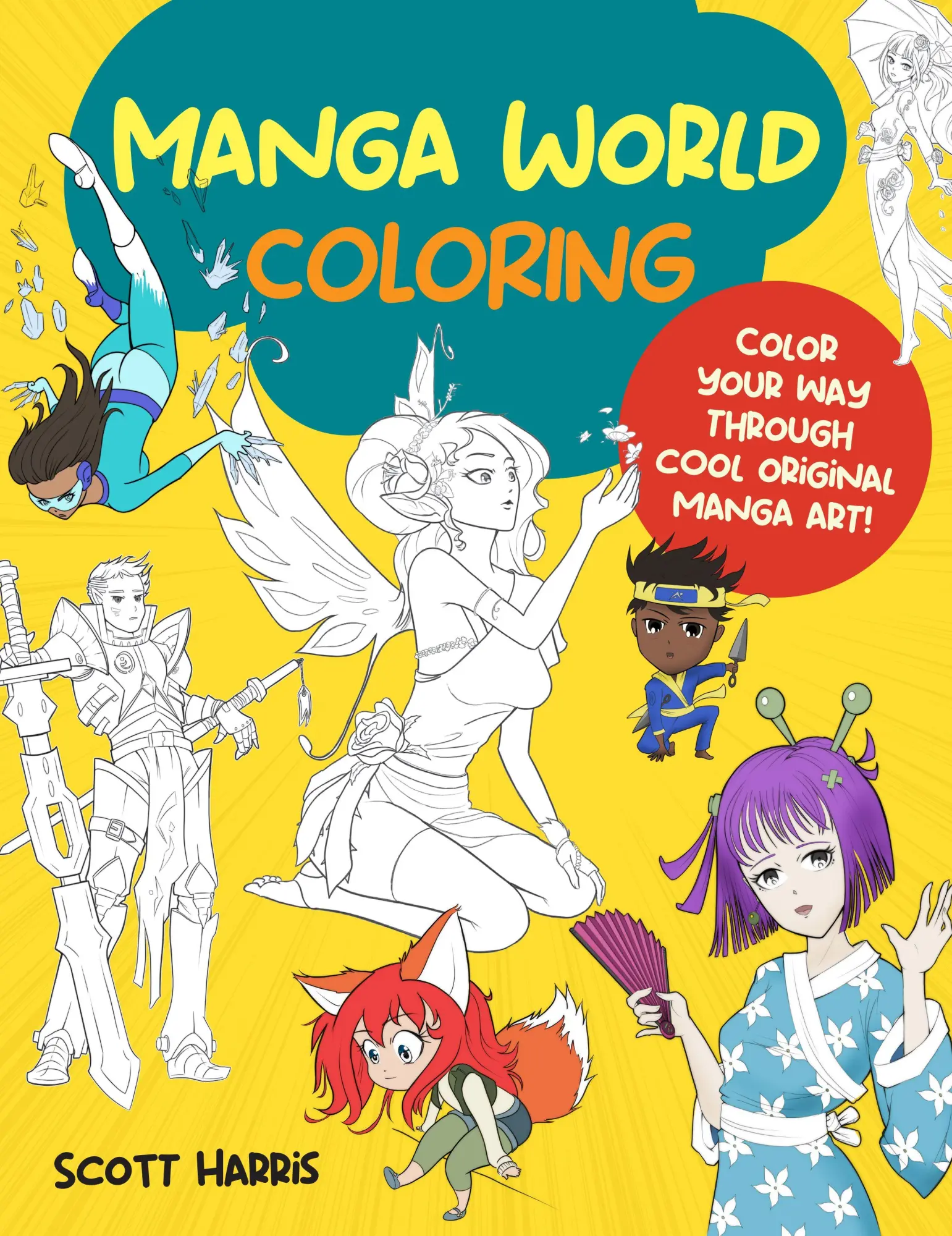 Cover: 9780760384930 | Manga World Coloring | Color Your Way Through Cool Original Manga Art!