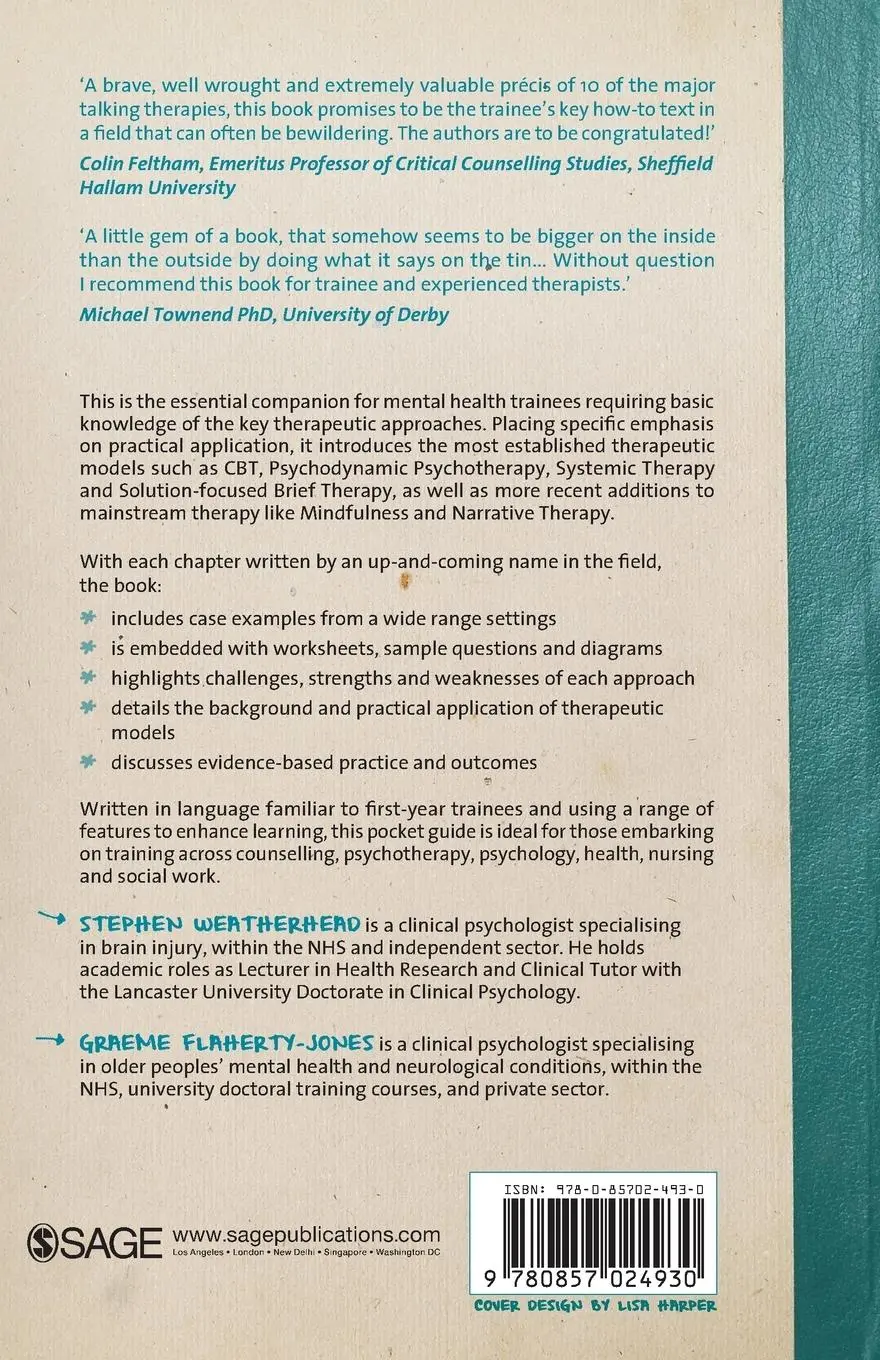 Rückseite: 9780857024930 | The Pocket Guide to Therapy | A 'How to'of the Core Models | Buch