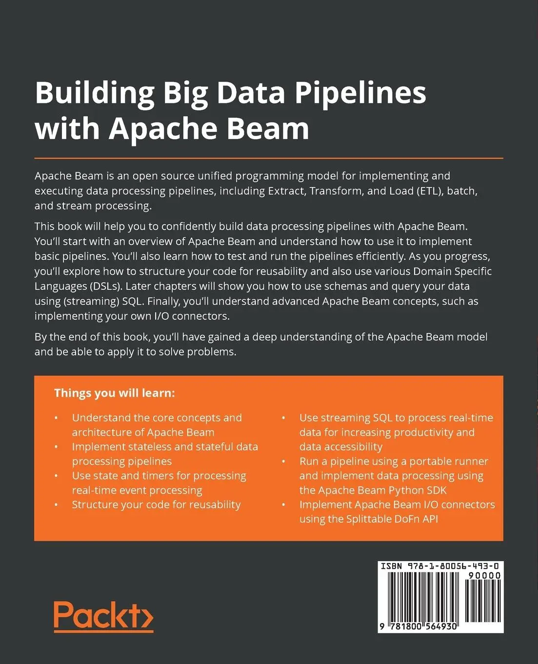 Rückseite: 9781800564930 | Building Big Data Pipelines with Apache Beam | Jan Lukavský | Buch