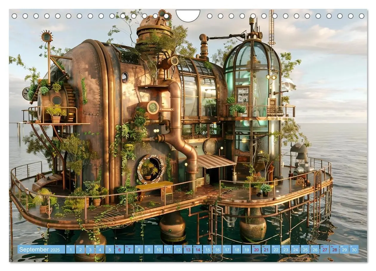 Bild: 9783435504930 | Steampunk Domizile (Wandkalender 2025 DIN A4 quer), CALVENDO...