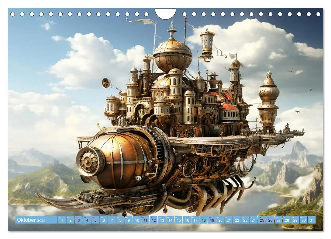 Bild: 9783435504930 | Steampunk Domizile (Wandkalender 2025 DIN A4 quer), CALVENDO...