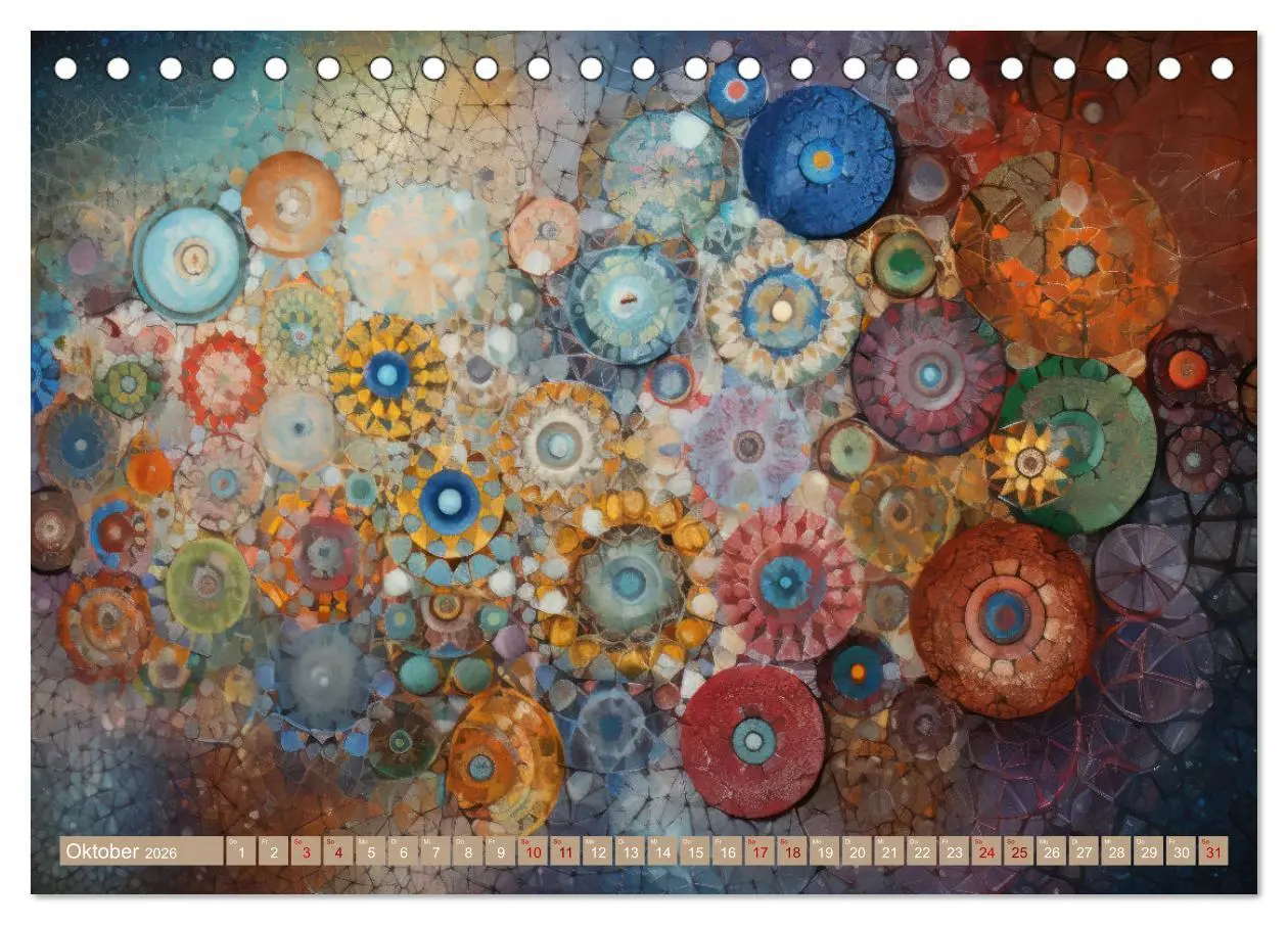 Bild: 9783457524930 | Geometrische Kaleidoskope (Tischkalender 2026 DIN A5 quer),...