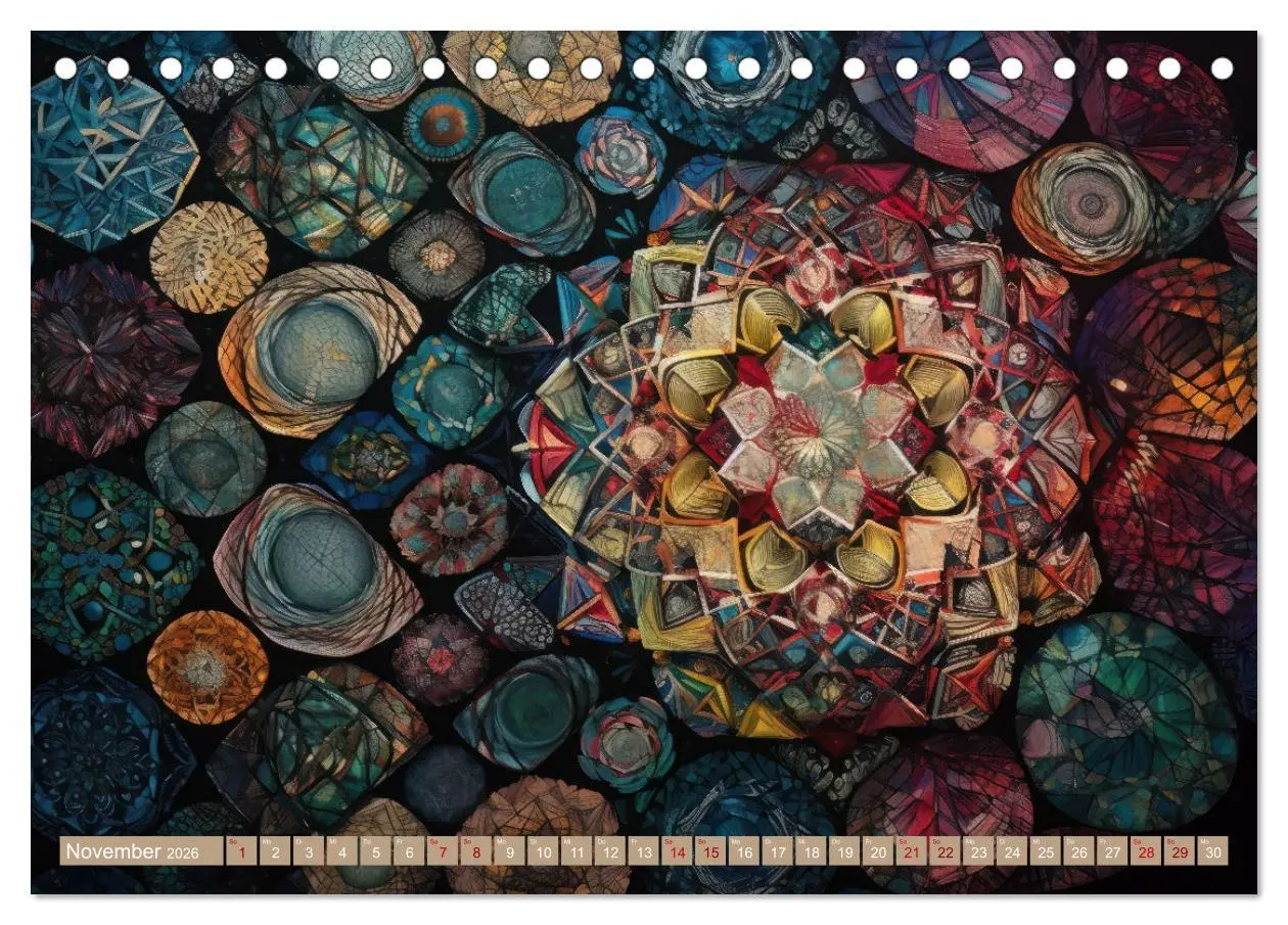 Bild: 9783457524930 | Geometrische Kaleidoskope (Tischkalender 2026 DIN A5 quer),...