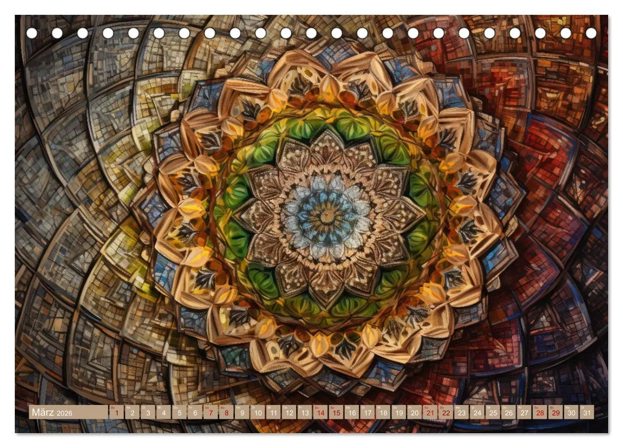 Bild: 9783457524930 | Geometrische Kaleidoskope (Tischkalender 2026 DIN A5 quer),...
