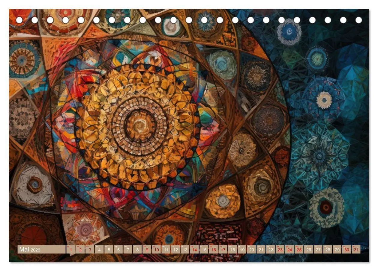 Bild: 9783457524930 | Geometrische Kaleidoskope (Tischkalender 2026 DIN A5 quer),...