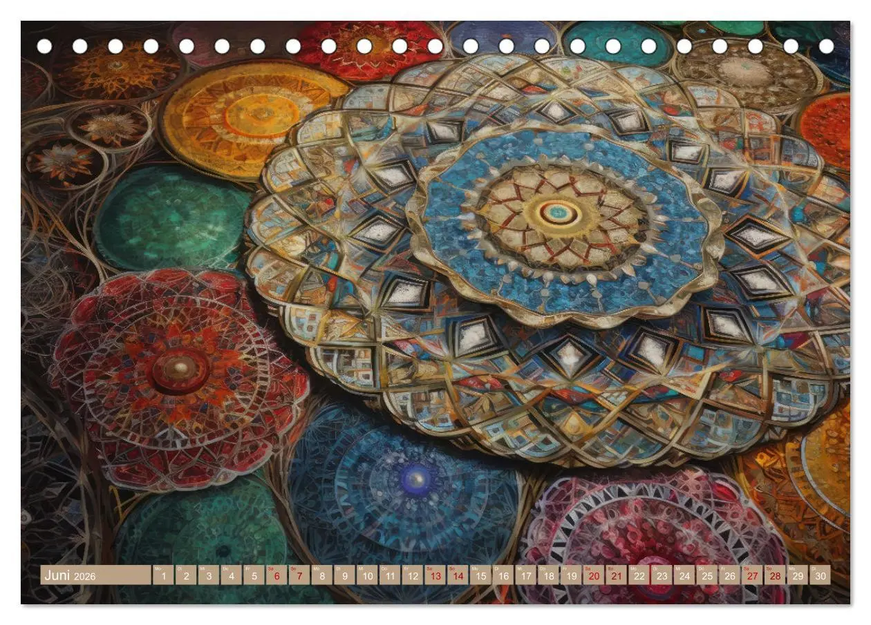Bild: 9783457524930 | Geometrische Kaleidoskope (Tischkalender 2026 DIN A5 quer),...