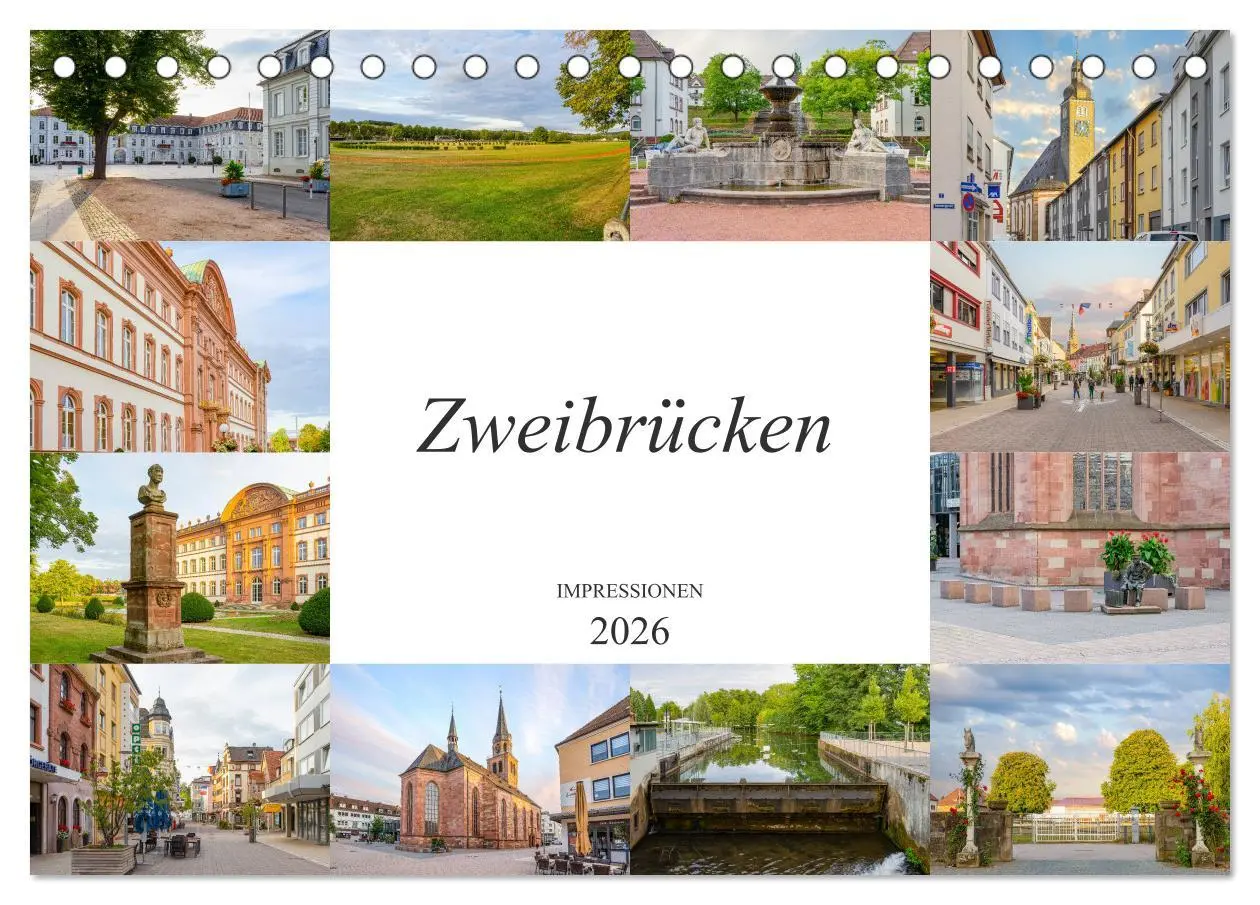 Cover: 9783457764930 | Zweibrücken Impressionen (Tischkalender 2026 DIN A5 quer), CALVENDO...