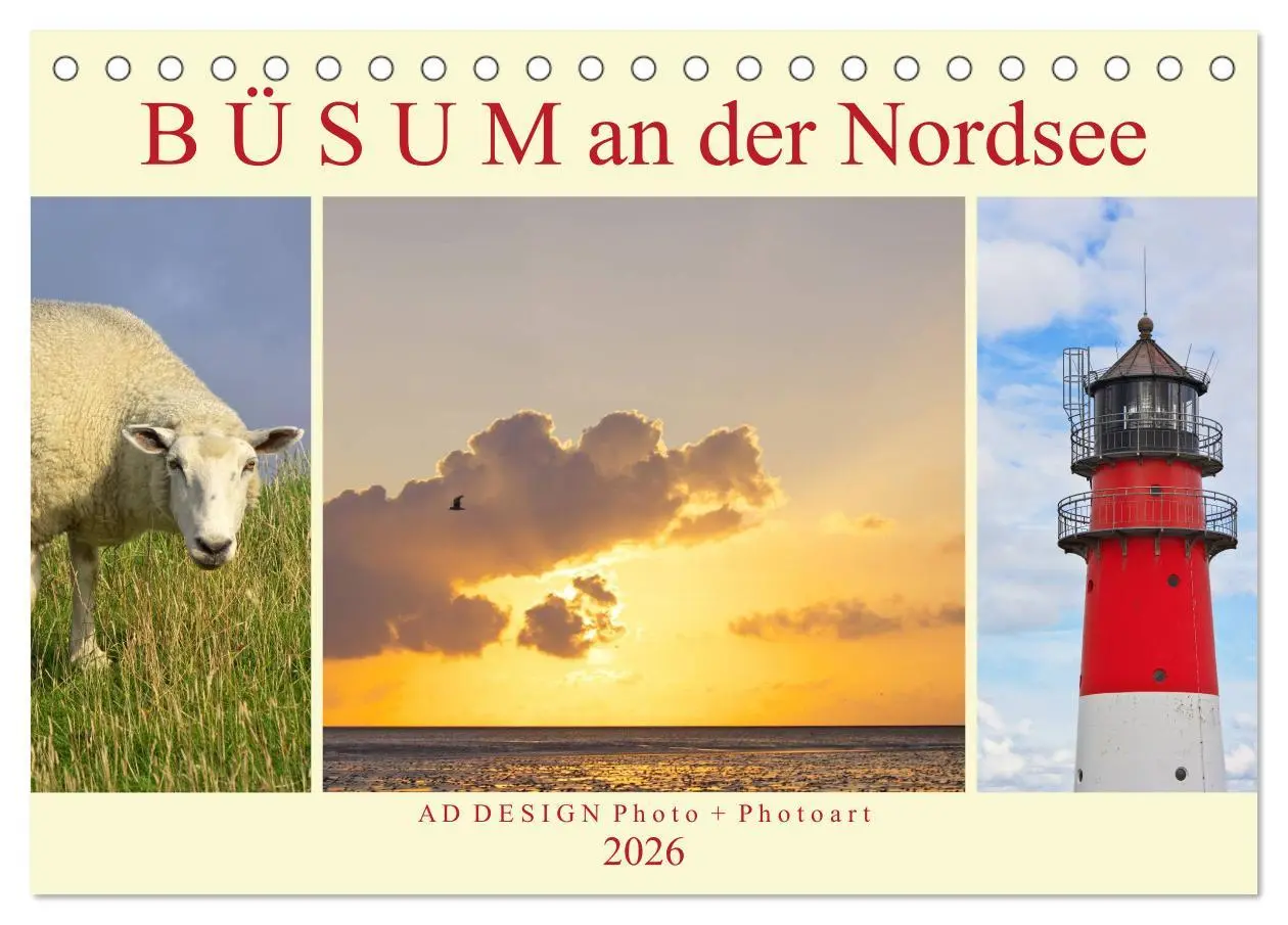 Cover: 9783516094930 | Büsum an der Nordsee (Tischkalender 2026 DIN A5 quer), CALVENDO...
